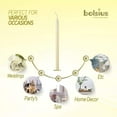 thumbnail image 2 of Bolsius 10 Inch Ivory Tapered Unscented Holiday Candles for Wedding, Memorial, Spa, Party, Household Decoration - 7.5 Hours Slow Burning Smokeless Taper Candle - Pack of 30, 2 of 6