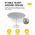 thumbnail image 2 of nqOlkjepod White Orange Moroccan Round Tablecloth, Fitted Table Cover with Elastic for 45"-54" Round Tables, Geometric Abstract Art Table Cloth Outdoor Indoor Dinning Party Waterproof Tablecloths, 2 of 6