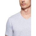 thumbnail image 4 of Lacoste Men's Short Sleeve V-Neck Pima Cotton Jersey T-Shirt,Silver Heathered,XXX-Large, 4 of 4