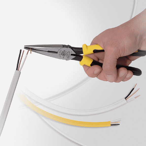 Klein Journeyman Long Nose Pliers - Single Pack — Heavy-Duty Construction, Professional Use