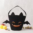 thumbnail image 2 of Bolsas de dulces de Halloween, bolsa de mano con forma de cubo de dulces para niños, cubos de lino con asa, cesta de regalo para fiesta de Halloween, 2 of 4
