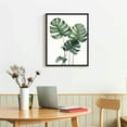 thumbnail image 3 of ONETECH Green Canvas Wall Art for Living Room Bedroom, Monstera Shallow Green Leaf Tropical Succulent Plant Picture Canvas Prints,Modern Framed Minimalist Water Color  12" X 16"in, 3 of 4
