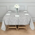 thumbnail image 3 of Gray Christmas Snowman Pattern Square Tablecloth,Waterproof Square Table Cover,Wipeable Spillproof Washable Table Cover for Home Kitchen Party Decor 42"X42"(107x107cm), 3 of 6