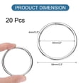 thumbnail image 2 of Uxcell 20Pcs Metal O Rings for Crafts, 2 Inch Round Ring Buckles Small Welded Multi-Purpose Metal Rings for DIY, Silver Tone, 2 of 5