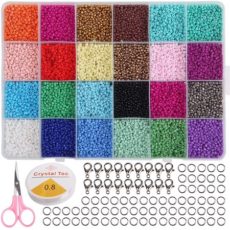 Eayy 24000 Pcs Glass Seed Beads 2mm Tiny 24 Colors Diy Waist Kit With Silver Lobster Clasps And Jump Rings For Jewelry Making Canada - Waist Beads Diy Kit Eayy 24000 Pcs Glass Seed Beads 2mm Tiny 24 Colors Diy Waist Kit With Silver Lobster Clasps And Jump Rings For Jewelry Making Canada - Waist Beads Diy Kit