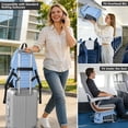 thumbnail image 6 of JIALIOU 14" Laptop Backpack Waterproof Airline Approved Stylish Casual Daypack for Travel Business College Work, Bright Blue White Stripe, 6 of 8