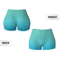 thumbnail image 5 of Lsque Teal Turquoise Pattern High Waisted Biker Shorts for Women-Tummy Control Fitness Athletic Workout Running Yoga Gym Shorts,Moisture-Wicking-XX-Large, 5 of 9