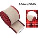 thumbnail image 2 of 2 rollos de cintas de yute con borde de alambre de 2.5" (6.35 cm), cintas de tela con borde de alambre, cinta a cuadros de búfalo para manualidades, cinta para decoración del hogar., 2 of 5