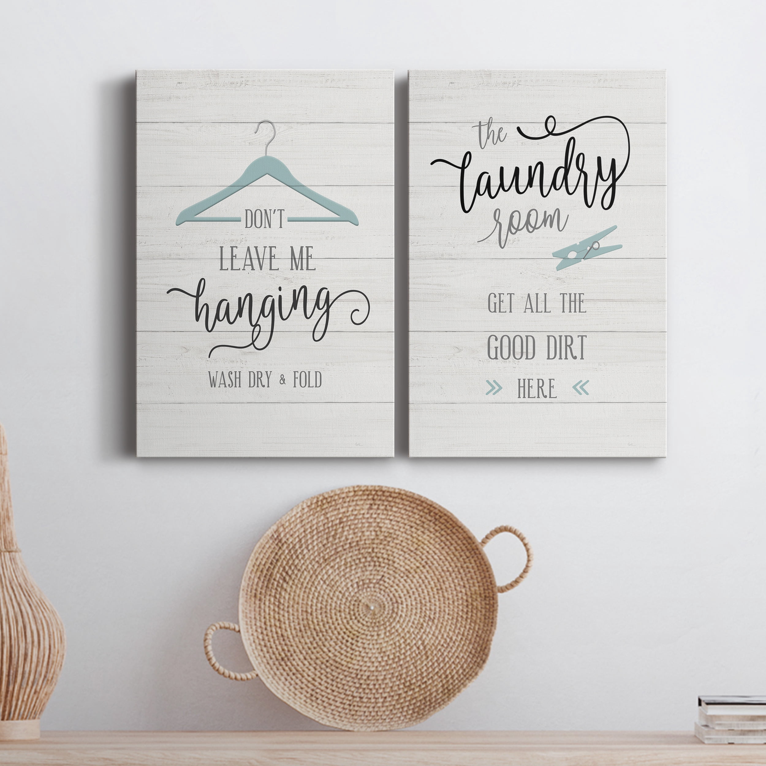 Don't Leave Premium Gallery Wrapped Canvas - Ready to Hang - Set of 2 - 32 x 48 Each