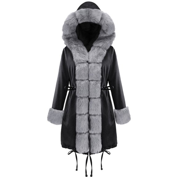 HTNBO Winter Coats for Women Puffer Jacket Lady Warm Thicken Long Parka Fall Spring Overcoat