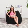 thumbnail image 2 of Posh Creations Coronado Bean Bag Chair, Faux Rabbit Fur, 2.25, Black, 2 of 4