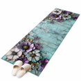 thumbnail image 6 of Retro Flower Kitchen Runner Rug 2x6 Washable Runners for Hallway Non Slip Blue Walls Mottled Vintage Country Farm Large Area Rug Indoor Floor Carpet for Bathroom Laundry Entryway Bedroom Living Room, 6 of 8