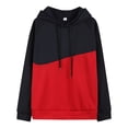 thumbnail image 1 of Babysbule Mens Winter Coats Clearance Men's Casual Sports Color Matching Stitching Fleece Jacket, 1 of 6