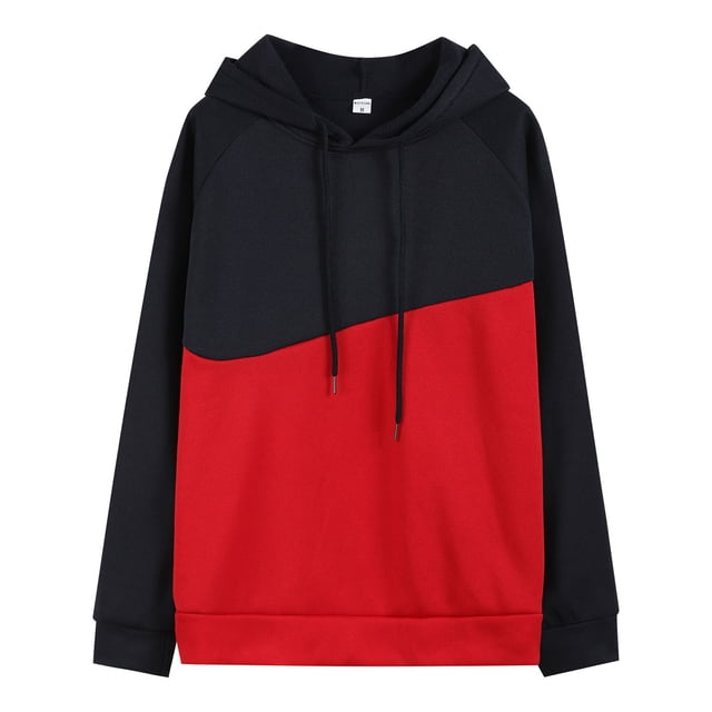 Babysbule Mens Winter Coats Clearance Men's Casual Sports Color Matching Stitching Fleece Jacket