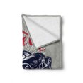 thumbnail image 2 of Cars Soft Flannel Fleece Throw Blanket, Hot as Hell Muscle Car Words Classic Vintage Sports Car in Navy Blue, Cozy Plush for Indoor and Outdoor Use, 60" x 80", Navy Blue Red Pale Grey, by Ambesonne, 2 of 6