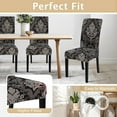 thumbnail image 5 of Touchbetter Dining Room Chair Covers Slipcovers Set of 4,Spandex Super Fit Stretch Removable Washable Kitchen Parsons Chair Covers Protector for Dining Room,Hotel,Ceremony,Black/Brown, 5 of 6