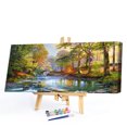 thumbnail image 2 of Cuadros Decorativos Río en el bosque pintura al óleo por números DIY pintado a mano sobre lienzo cuadro de pared Sywqhk Nuevos Originales, 2 of 9