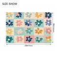 thumbnail image 4 of Yayeee Bath Rug for Bathroom Floor Non Slip Rectangle Fluffy Soft Absorbent Mat, 16"x24", Green Floral, 4 of 7
