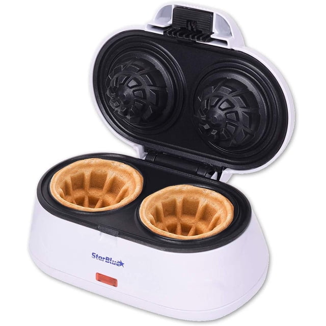 Double Waffle Bowl Maker de StarBlue - Blanco - Crear formas StarBlue StarBlue