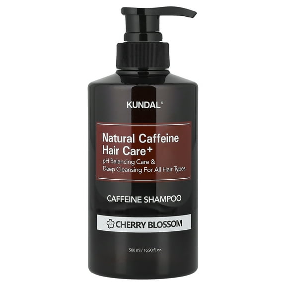 Kundal Natural Caffeine Hair Care Shampoo, All Hair Types, Cherry Blossom , 16.9 fl oz (500 ml)