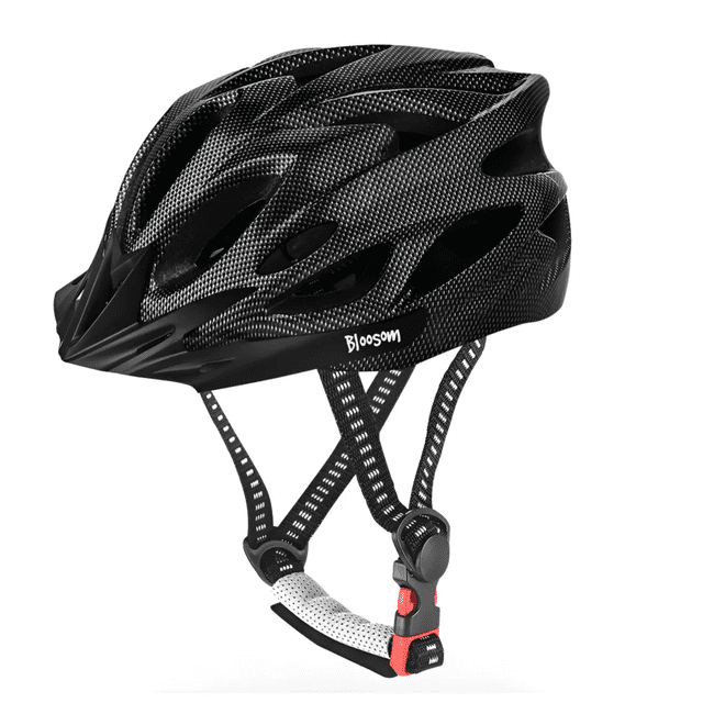 Set Casco De Bicicleta Bloosom Adulto Ciclismo +gafas+mascara+bolso Negro 52-58cm