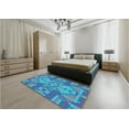 thumbnail image 4 of Ahgly Company Indoor Square Patterned Windows Blue Area Rugs, 7' Square, 4 of 6