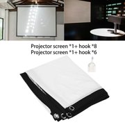 Projector Screen Projection Curtain White 3D Film Portable Projector Screen Curtain ,Wrinkle-Free Projector Screen