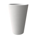 thumbnail image 3 of LeisureMod Pebble Fiberstone and MGO Clay Planter, Mid-Century Modern Tapered Round Planter Pot with Drainage Holes for Indoor and Outdoor (White, 20 Inch), 3 of 7