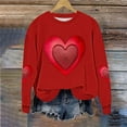 thumbnail image 4 of Oversized Sweatshirts for Womens Valentine's Love Heart Printed Shirts Long Sleeve Round Neck Blouses Valentine's Day Sweater Pullover Tops, 4 of 5