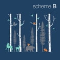 thumbnail image 2 of Birch Trees with Animals Wall Decal - Scheme B - 108" Tall Trees, 2 of 3