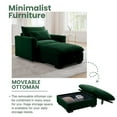 thumbnail image 6 of Lovableguy Corduroy Oversized Accent Chair with Storage Ottoman,Comfy Upholstered Armchair,Deep Seat Single Sofa Chair for Living Room Bedroom Apartment,Green, 6 of 8