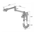 thumbnail image 5 of Pot Filler Tap With Sprayer Wall Mounted Foldable Kitchen Faucet Single Cold Nickel Sink Tap Rotate Folding Spout ,360° Swivel Spout, 5 of 7