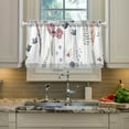 thumbnail image 5 of Coolnut Floral Kitchen Curtains 2 Panels, UV Protected Tier Curtains Half Window Curtains Kitchen Tiers for Guest Room Bathroom Sink Laundry Room Basement,24 x 27 Inch, 5 of 7