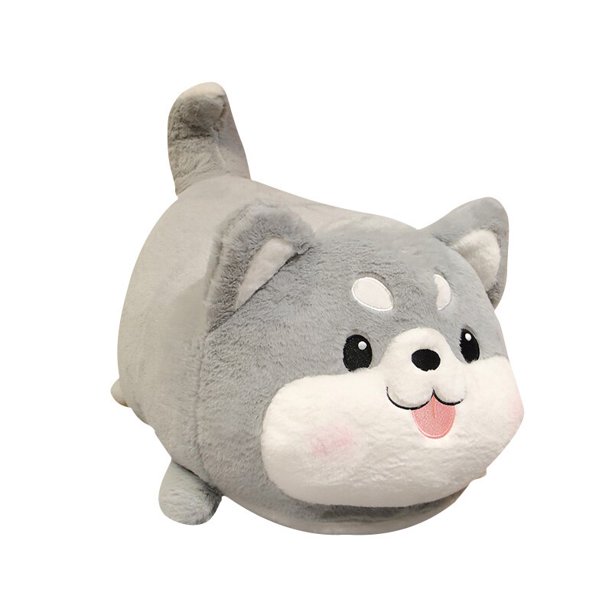 35-70CM Lovely Soft Puppy Dog Plush Toys Husky Teddy Dog Pillow Dolls Stuffed Soft Animal Toys for Kids Baby Birthday Giftsgrey70cm Deng Xun unisex