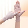 thumbnail image 3 of Mdesiwst 1 Pair Cycling Gloves Soft Breathable Half Fingers Stretch Thin Sun Protection Anti-Slip Particle Palm Lady Summer Gloves for Adult, 3 of 7