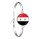 thumbnail image 4 of Soviet Union Brazil Canada Netherlands Israel Syria Venezuela United States Spain National Flag Glass Cabochon Chain Bracelet, 4 of 5
