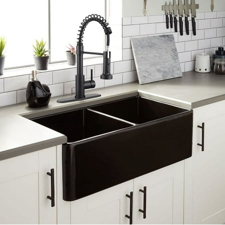Black Kitchen Faucet With Pull Down Sprayer Zc5hao Commercial Industrial Spring Single Handle Sink Farmhouse Camper Laundry Utility Rv Bar Matte Canada Kitchen Sink Faucet Farmhouse, Faucet For Farmhouse Sink