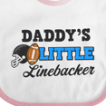 thumbnail image 4 of Inktastic Daddy's Little Linebacker Boys or Girls Baby Bib, 4 of 4