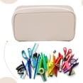 thumbnail image 4 of Estuche para lápices de gran capacidad, estuche para lápices con múltiples ranuras, estuche para lápices de papelería, color caqui, 4 of 6