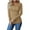 Khaki, variant on Ribbed Button Down Casual Tops Womens Long Sleeve Henley T-shirts