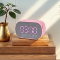 thumbnail image 2 of Unique Bargains Digital Alarm Clock with FM Radio for Heavy Sleepers 3.3"x1.6"x2" Pink, 2 of 6