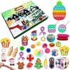 Spring hue Advent Calendar 2021 Fidget Toy Set Christmas Countdown 24 Days Count Down Gift for Kids, Holiday Sensory Pop Toys Pack Surprise Gifts Xmas Party Favor
