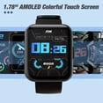 thumbnail image 2 of 1.78'' Smart Watch with Monitor, IP68 Waterproof Fitness Smartwatch, Touch Screen, Compatible with Various Mobile Phone Devices, Black, 2 of 7