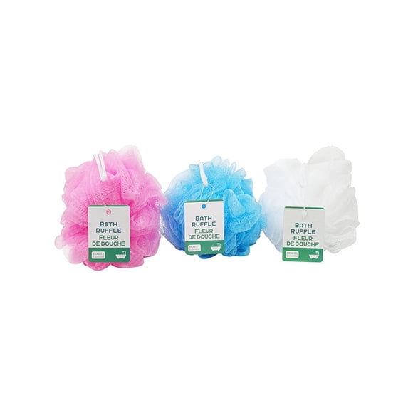 Bath Ruffle Loofah 53gm each Multicolor Packing 24's/ Box