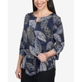 thumbnail image 6 of Alfred Dunner Womens Petite Leaves Pointed Hem Top, 6 of 6