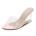 thumbnail image 2 of Zapatilla Tacón Vestido Diapositivas Zapatos Sin Cordones Puntera Abierta Verano Sexy para Mujer, 2 of 9