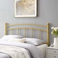 thumbnail image 2 of Headboard, Queen Size, Metal, Gold, Modern Contemporary Urban Design, Bedroom Master Guest Suite, 2 of 6