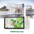 thumbnail image 5 of LeapFrog LF915HD Monitor para bebés, pantalla de 5" 720p, giro e inclinación de 360° con cámara con zoom 8X, visión nocturna en color, luz nocturna, intercomunicador bidireccional, transmisión segura, 5 of 5