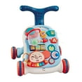 thumbnail image 2 of figatia Jouet Interactif Pousseur Marcheur pour Bébé Vitesse Réglable Roues pour Nourrisson Bleu, 2 of 9