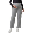 thumbnail image 1 of Pantalones de maternidad de mujer INSPIRE CHIC con cintura elástica, cordón, sobre el vientre, de pierna ancha, con bolsillos, L, gris claro, 1 of 6
